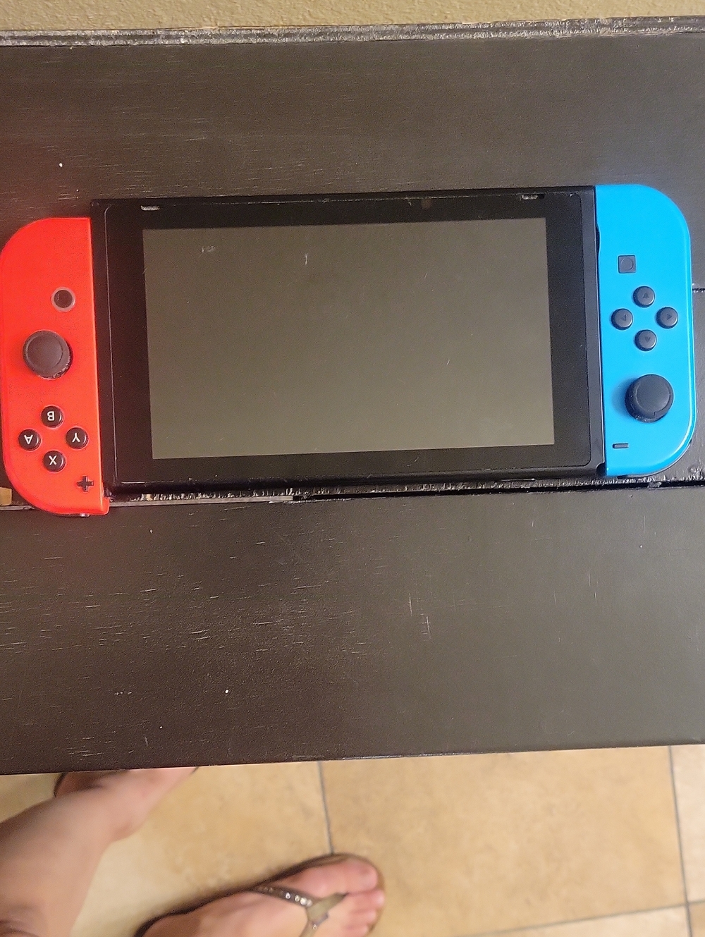 Nintendo Switch with Neon Red Left & Neon Blue Right Joy-Con